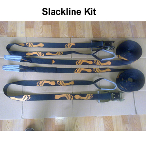 OEM Slackline Kit with Tree Protectors Classic Slackline Top Line Ninja Line for Kids Ratchet Cover and Carry Bag 
