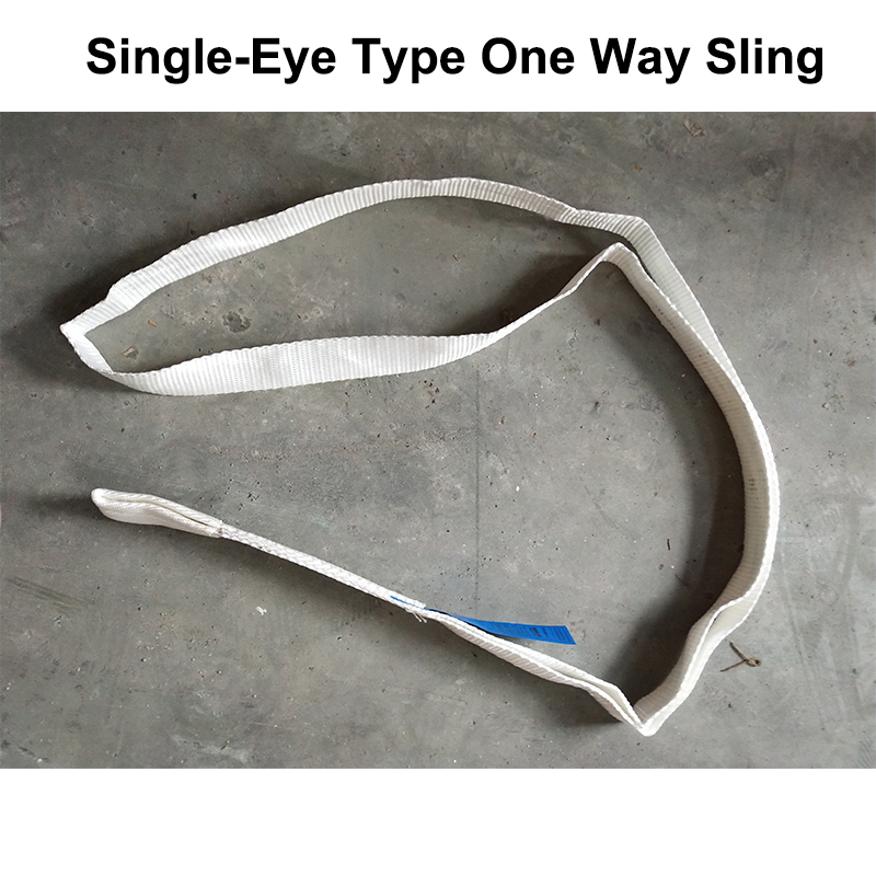 OEM One-Way Sling Endless Lifting Sling Endless Webbing Sling Eye to Eye Single Eye One Way Web Sling Steel Tube Pipe Line Sling 