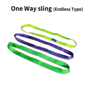 OEM One-Way Sling Endless Lifting Sling Endless Webbing Sling Eye to Eye Single Eye One Way Web Sling Steel Tube Pipe Line Sling 