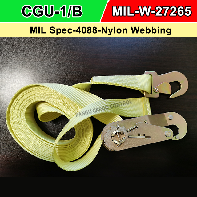 OEM/ODM Military Ratchet tie down Straps CGU-1/B MIL-W-27265 Nylon Webbing 4088 MIL-W Type 7/8/13/22/26 Air Cargo Straps for Helicopter