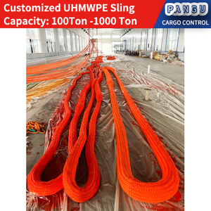 OEM UHMWPE Customized Heavy Duty Round lifting sling double layer sleeve 100T-1000T High performace DNV/ABS/CCS certificate availabel