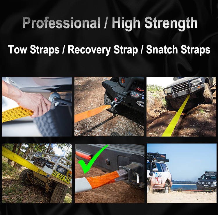 OEM Nylon Snatch Straps Extension>20 Tow Strap Recovery Strap Winch