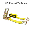 OEM US Ratchet Tie Down Ratchet straps Truck Winch Strap 2inch 3inch 4inch 3333lbs/5000lbs Roll Off Container Straps WSTDA/AWRF