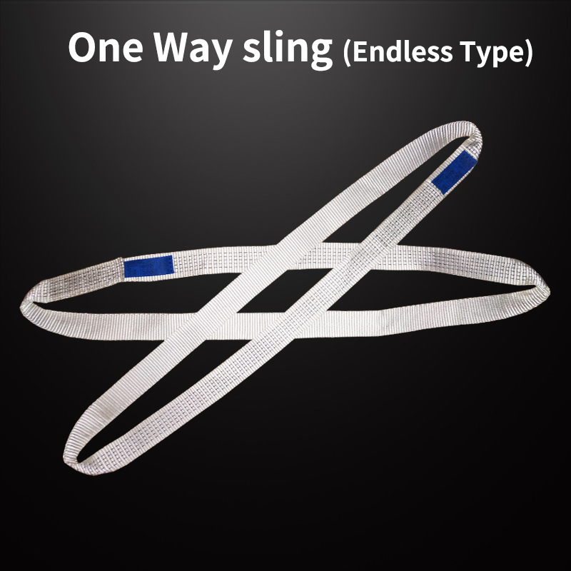 OEM One-Way Sling Endless Lifting Sling Endless Webbing Sling Eye to Eye Single Eye One Way Web Sling Steel Tube Pipe Line Sling 