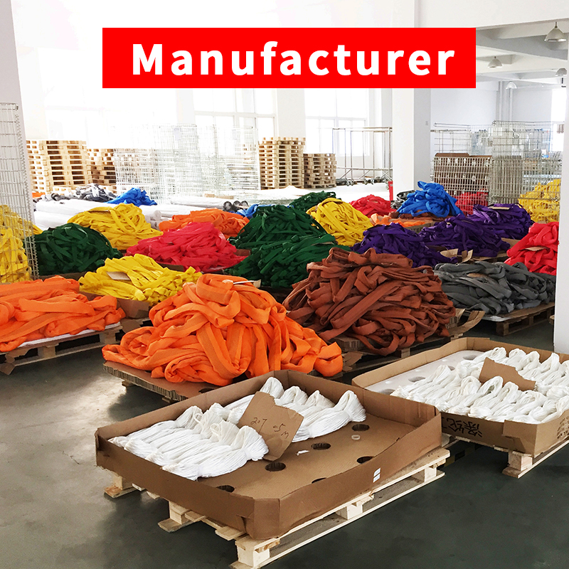 OEM Round Sling Polyester Endless Round Sling Heavy Duty Poly Lift Sling Rope EN-1492-2 WLL 1T-500T