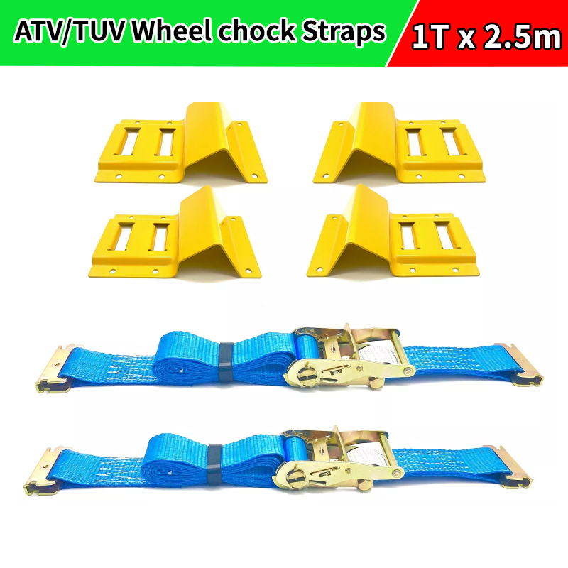 OEM Car Transporter Lashing Straps Vehicle Car Lashing Wheel tie down E-Track Wheel Chock Tie-Down Strap ATV/UTV Trailer Lashing 