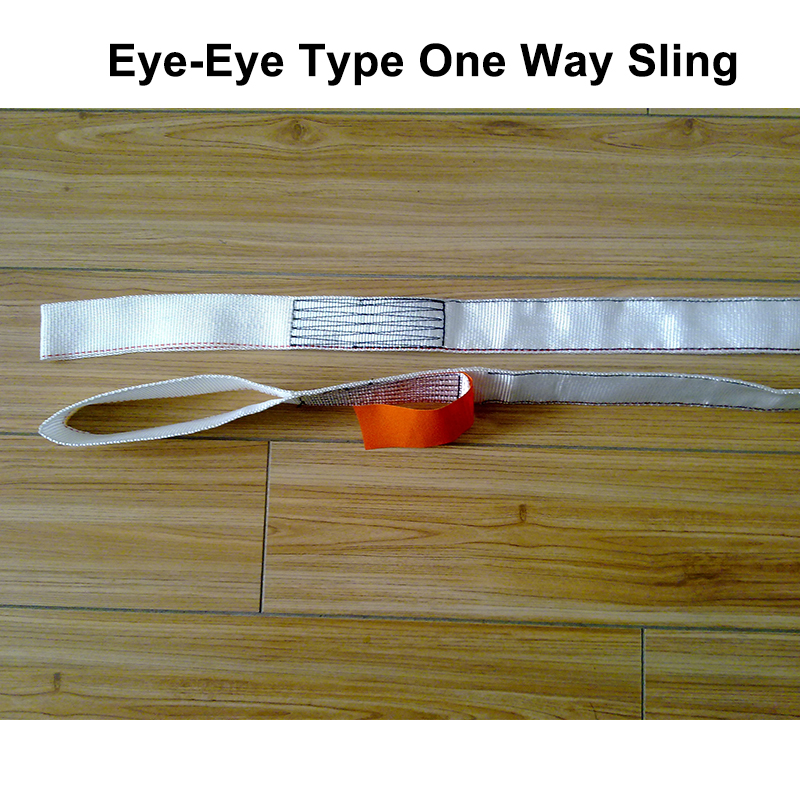 OEM One-Way Sling Endless Lifting Sling Endless Webbing Sling Eye to Eye Single Eye One Way Web Sling Steel Tube Pipe Line Sling 