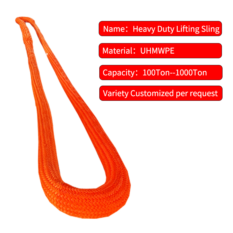 OEM UHMWPE Customized Heavy Duty Round lifting sling double layer sleeve 100T-1000T High performace DNV/ABS/CCS certificate availabel