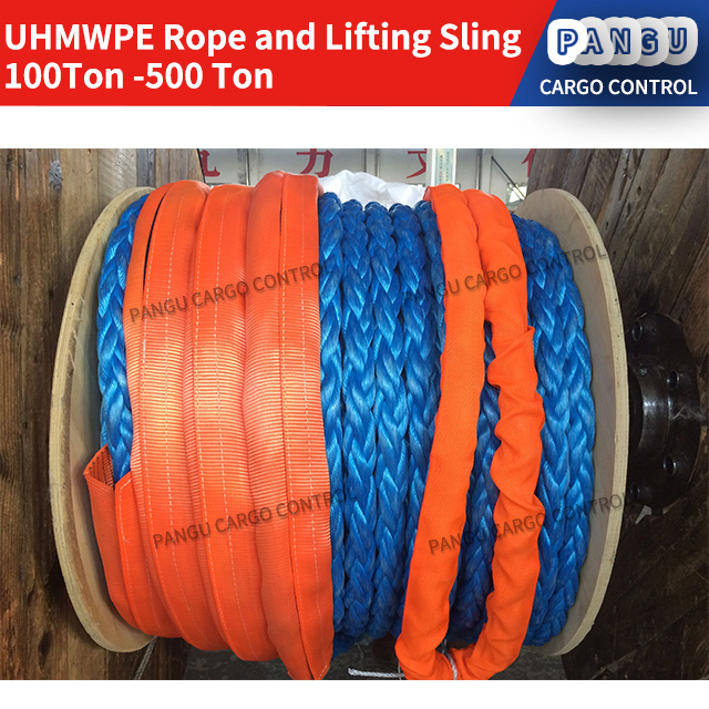 UHMWPE Marine Rope Heavy duty round lifting sling100T-500T For Ships  Torque-free 8-strand&12-strand single braided rope from China manufacturer  - PANGU CARGO CONTROL